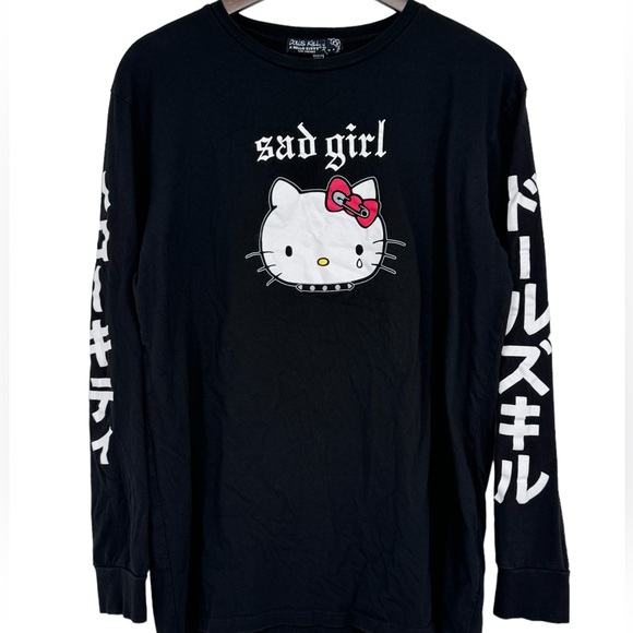 Dolls Kill Tops Limited Edition Hello Kitty X Dolls Kill Sad Girl